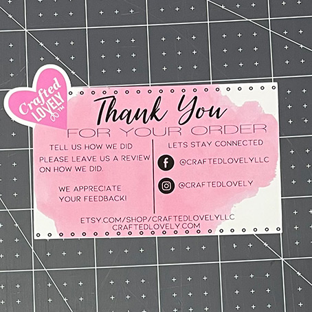 Thank You Packaging Insert Print